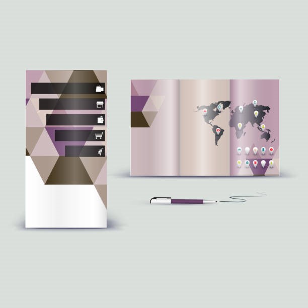 Corporate booklet promotion template with color elements